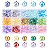   180Pcs 15 Colors Transparent Acrylic Beads MACR-PH0001-58-1