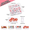 40Pcs 4 Colors Printed  Opaque Acrylic Beads OACR-FS0004-05-4