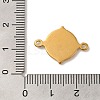 Ion Plating(IP) 304 Stainless Steel Cabochon Connector Setting X-STAS-C110-09G-3