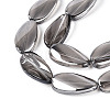 Electroplate Transparent Glass Beads Strands EGLA-N055-02K-3