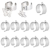 24Pcs 304 Stainless Steel Finger Ring Settings STAS-BBC0010-09B-1