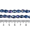 Transparent Electroplate Glass Beads Strands EGLA-N013-T6mm-B28-4