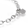 304 Stainless Steel Charm Bracelets BJEW-I288-06P-2