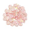 UV Plating Rainbow Iridescent Acrylic Beads OACR-G012-11D-3