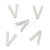 304 Stainless Steel Letter Charms STAS-O072-V-2