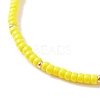 5Pcs 5 Colors MIYUKI Seed Beaded Stretch Bracelets Set with Evil Eye BJEW-TA00055-6