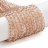 Faceted(32 Facets) Round Glass Beads Strands X-EGLA-J042-4mm-21-5