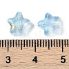 Transparent Spray Painted Frosted Glass Beads X2-GLAA-NH0003-01H-3