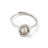 Brass Cup Peg Open Cuff Ring Settings KK-G518-10P-04-2