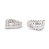 Rack Plating Brass Micro Pave Cubic Zirconia Charms ZIRC-C026-08P-2