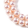 UV Plating Pearlized Glass Pearl Beads Strands GLAA-F128-01B-T09-3