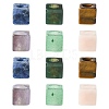 12Pcs 6 Styles Natural Indian Agate & Rose Quartz & Tiger Eye & Amethyst & Green Aventurine & Sodalite European Beads G-CJ0001-84-1