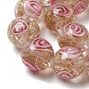 Handmade Gold Sand Lampwork Beads Strands LAMP-OC0001-53C-3