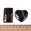 Natural Coffee Banded Agate Pendants G-N361-03-3
