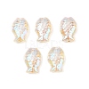 Electroplate and Golden Metal Enlaced Glass Beads EGLA-T029-01M-2