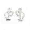 Silver Color Plated Alloy Letter Pendants PALLOY-J718-01S-P-1