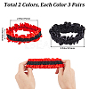 Gorgecraft 6 Pairs 2 Colors Polyester Elastic Garters DIY-GF0008-61-2