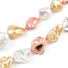 Electroplated Natural Freshwater Shell Beads Strands SHEL-R113-01H-1