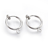 Brass Clip-on Hoop Earrings KK-L169-06P-2