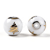 Christmas Opaque Glass Beads X-EGLA-R113-02C-2