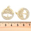 Brass Pave Cubic Zirconia Pendants KK-U009-10I-G-3