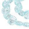 Electroplate Baking Paint Transparent Glass Beads Strands GL-CBA17FF-02K-3