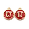 Golden Plated Alloy Enamel Charms ENAM-S118-03U-1