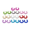 Textured Acrylic Ring Stud Earrings EJEW-P251-08-1