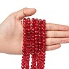 Spray Painted Crackle Glass Beads Strands CCG-Q001-8mm-13-4