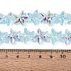 Electroplate Transparent Glass Beads Strands EGLA-Q136-01A-08-4