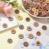 Printed Wooden Buttons WOOD-CJC0007-03-4