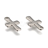 Tarnish Resistant Stainless Steel Tiny Cross Charms STAS-Q168-07-2