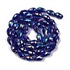 Transparent Electroplate Glass Beads Strands EGLA-N013-T8mm-B07-2