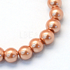 Baking Paint Pearlized Glass Pearl Round Bead Strands HY-Q003-4mm-50-2