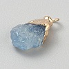 Dyed Natural Quartz Pendants G-WH0003-09I-2