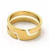 Ion Plating(IP) 304 Stainless Steel Cuff Ring for Women RJEW-B027-16G-2