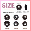 60Pcs 3 Styles Natural Black Lip Shell Buttons BUTT-TA0001-25-4