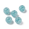 Transparent Crackle Acrylic Bead X-OACR-H019-02-2