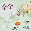Sport Ball Theme Leather Dangle Earring DIY Making Kit DIY-SC0024-91-1-4