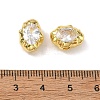 Brass Pave Cubic Zirconia Beads CU-CBA42CA-06G-05-3