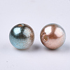 Rainbow ABS Plastic Imitation Pearl Beads X-OACR-Q174-4mm-09-2