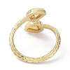 Clear Cubic Zirconia Double Acorn Open Cuff Rings RJEW-G287-01G-3