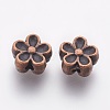 Tibetan Style Alloy 3D Flower Beads RLF0476Y-2
