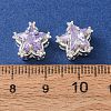 Brass Micro Pave Lilac Cubic Zirconia Beads CU-CBAEC99-28S-3