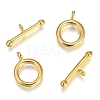 Brass Toggle Clasps KK-E739-42G-1