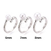 Brass Cuff Ring Settings KK-T076-41P-4