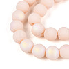 Frosted Opaque Glass Beads Strands GLAA-T032-P8mm-MBB09-3