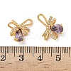 Brass Micro Pave Cubic Zirconia Pendants KK-Z136-58G-04-3