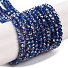 Baking Electroplate Glass Beads Strands X-DGLA-A039-J4mm-B04-1