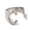 Non-Tarnish 201 Stainless Steel Finger Rings RJEW-H223-04P-C-1